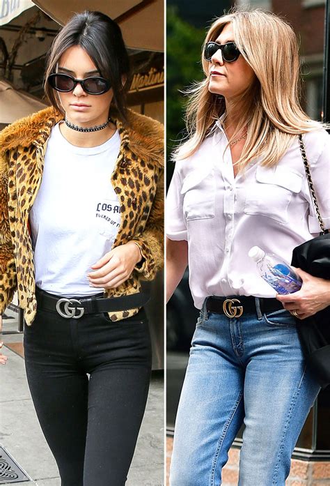 ways to wear a gucci belt|celebrities wearing Gucci belt.